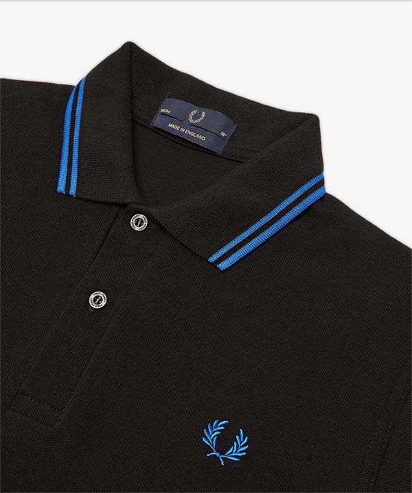 fred perry polo black blue