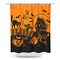 Sourpuss Haunted House Print Shower Curtain - SALE