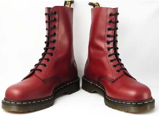 10 Eye Cherry Smooth Dr. Martens Boot