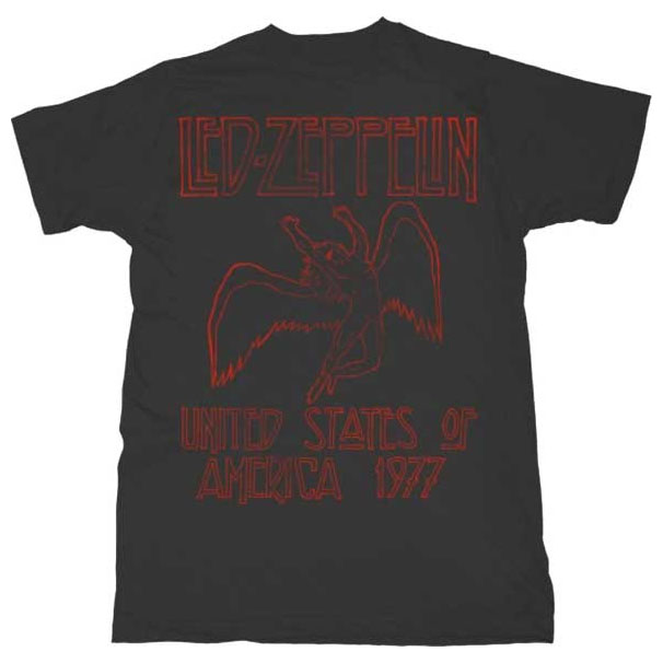 led zeppelin united states america 1977 t shirt