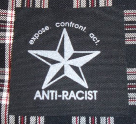 Anti-Racist, Expose Confront Act cloth patch (cp327)