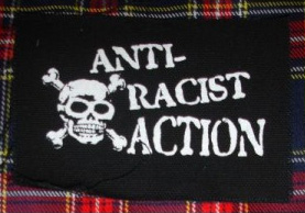 Anti Racist Action- Skull cloth patch (cp339)