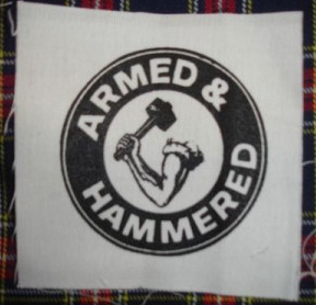 Armed And Hammered cloth patch (cp345)