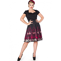 Vixens Black Widow Retro Web Dress by Banned Apparel - SALE