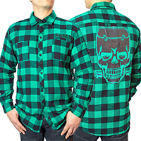 Franken Monster Flannel Unisex Shirt by Kreepsville 666 - SALE S & 3X only