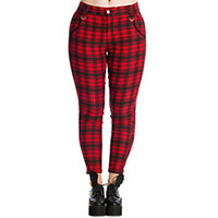 Blackwell Red Plaid Trousers by Banned Apparel - SALE