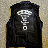 Black Denim Vest (Size L) With Sewn On Back Patch- MOTORHEAD