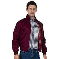 Harrington Jacket by Relco London- BURGUNDY