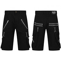 Black Cotton Bondage Mercury Shorts by Banned Apparel 