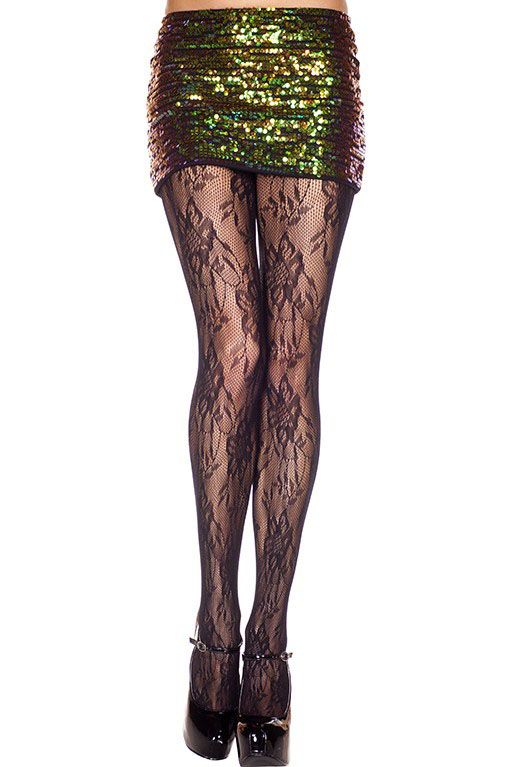 Vintage Lace Spandex Pantyhose