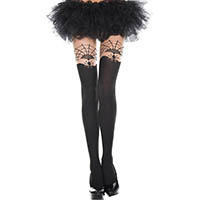 Bitsy Spider & Web Faux Thigh High Hosiery 