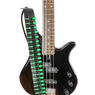 Bullets Guitar Strap by Funk Plus (Green Bullets)