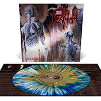 Death- Human LP (Silver Foil Cover, Tri-Color Merge With Splatter Vinyl) 