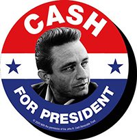 Johnny Cash- For President chunky magnet