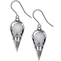 Coeur Crane Skull Dangle Earrings -by Alchemy England 1977