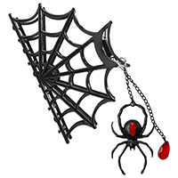 Spider Charm Hair Claw Clip by Kreepsville 666 - Black