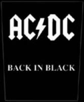 AC/DC- Back In Black Sewn Edge Back Patch (bp1)