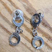 Vintage Handcuff Post Earrings by Switchblade Stiletto - SALE