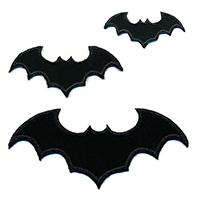 Flying Bats Embroidered Patch Set by Kreepsville 666 (ep1073)