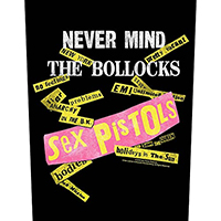 Sex Pistols- Never Mind The Bollocks (Black) Sewn Edge Back Patch (bp197)