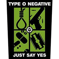 Type O Negative- Just Say Yes Sewn Edge Back Patch (bp213)