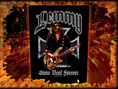 Lemmy (Motorhead)- Stone Deaf Forever Sewn Edge Back Patch (bp20)