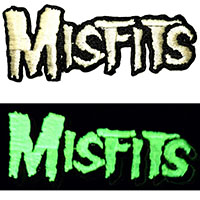 Misfits- 80's Logo ('MISFITS') Glow In The Dark embroidered patch