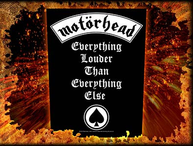 Motorhead- Everything Louder Than Everything Else Sewn Edge Back Patch (bp24)