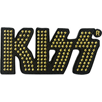 Kiss- Gold Logo embroidered patch (ep254)