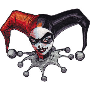 DC Comics- Harley Quinn Headshot embroidered patch (ep703)