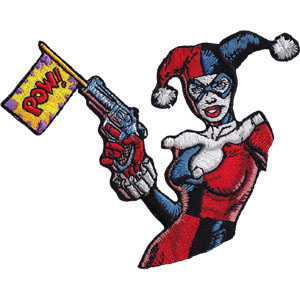 DC Comics- Harley Quinn Pow embroidered patch (ep704)