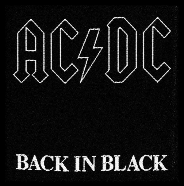 AC/DC- Back In Black Woven patch (ep827)