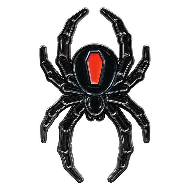 Black Widow Spider Enamel Pin by Kreepsville 666 (MP122)