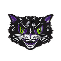 Kattitude Halloween Cat Enamel Pin by Kreepsville 666 (MP91)