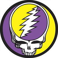 Grateful Dead- Steal Your Face (Purple & Yellow) pin (pinX455)