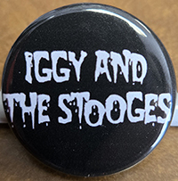 Iggy And The Stooges- White Logo pin (pin-C478)