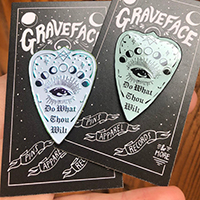 Do What Thou Wilt Planchette, Aleister Crowley inspired Enamel Pin by Graveface - 2 colors (MP439)