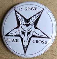 45 Grave- Black Cross pin (pinZ250)