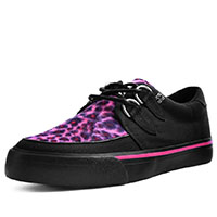 Black  And Pink Leopard VLK creeper style sneaker by Tred Air UK (Vegan)