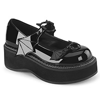 Emily-23 Patent Bat Wing Mary Jane by Demonia Footwear 