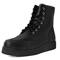 7 Eye Viva II Creeper Boot by TredAir UK- Black TUKskin (Vegan) (Sale price!)