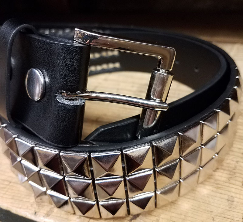 3 Row Pyramid Belt- Black Vegan (NON-LEATHER) SALE XL only