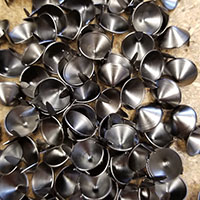 1/2" Cone Studs- GUNMETAL BLACK- 100 pack (14x6mm)