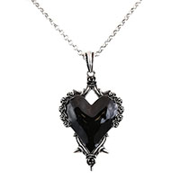 Spiked Black Heart Necklace by Funk Plus