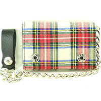 Plaid Wallet by Funk Plus- White Plaid 