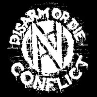 Conflict- Disarm Or Die sticker (st781)