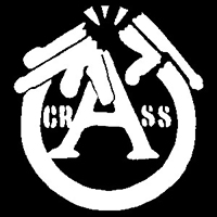 Crass- Cracked Gun sticker (st1197)