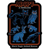 Adopt A Familiar, Black Magic Animal Rescue sticker (st1107)