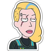 Rick & Morty- Evil Beth sticker (st412)