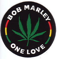 Bob Marley- One Love sticker (st889)